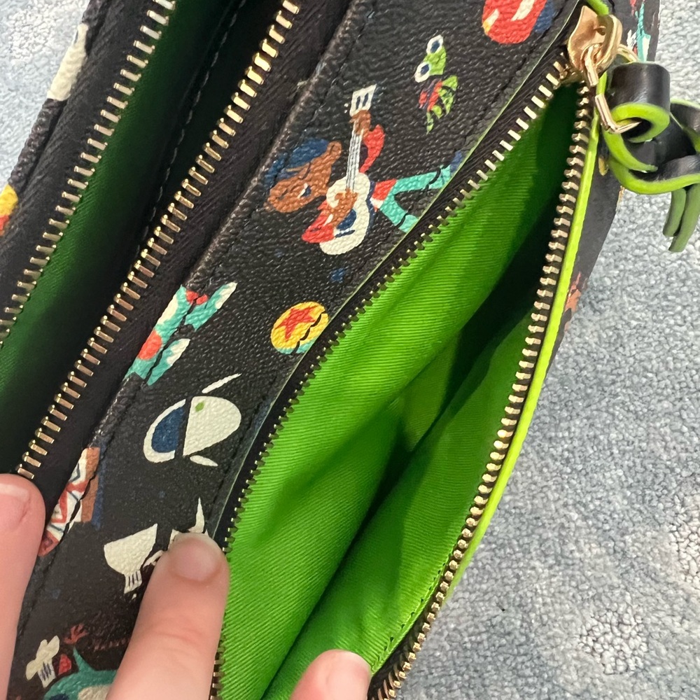 Dooney & Bourke Disney Pixar Hobo Black and Green purse EUC - Picture 7 of 16